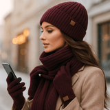 Set Cappello Sciarpa Guanti - Comfort Termico - Elegante