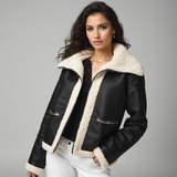 Giacca in Ecopelle con Interno in Shearling – Street Style Invernale