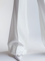 Eleganti Pantaloni Bianchi a Vita Alta